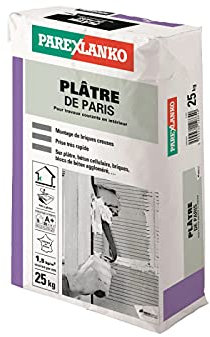 Parexlanko, Plâtre de Paris, Plâtre pour travaux de maçonnerie intérieur, 25kg Gris