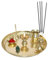 Universal Hub Pooja Thali Ensemble de 5 Pcs Indiens Décoratifs Puja Articles Aarti Assiette pour Temple, Mariage Décoration Mandir Laiton Tika Thali Diwali Décoration Cadeaux