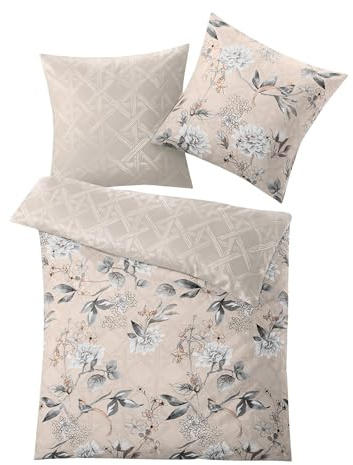 Kleine Wolke Bettwäsche Satin Kessia Taupe 135 x 200 cm und 80 x 80 cm