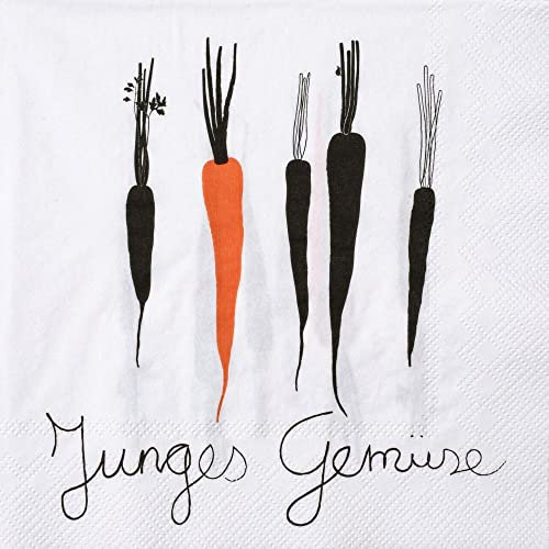 Räder Serviette 33x33cm, Junges Gemüse