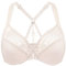 AISILIN BH Damen mit Bügel Vorderverschluss Racerback Spitze ohne Polster Große Größen Rose White 85F