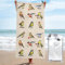 OTRAHCSD Badetuch, Vögel, Aquarell, Blumen-Strandtuch, schnell trocknend, Mikrofaser, saugfähig, Reisehandtuch für Sport, Camping, Schwimmen