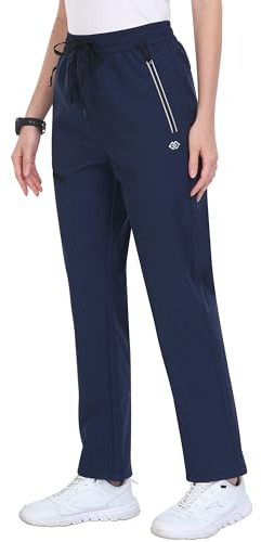 MoFiz Pantaloni Sci Donna Pantaloni Termici Trekking Impermeabili Pantaloni Invernali Blu Navy L