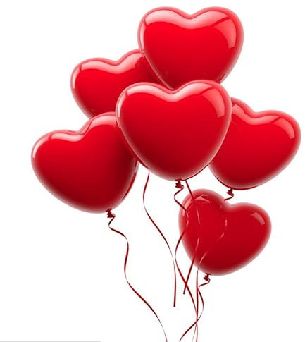 30 Stück Luftballons Hochzeit,Herzluftballons Rot,Helium Luftballons Hochzeit,Latex Herz Ballon Helium für Geburtstags Valentinstag Hochzeitsdeko Brautdusche Verlobung Party