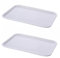 PHCOMRICH Pallet x 2, vassoio multiuso, bianco e nero, antiscivolo, materiale PP per alimenti, tre dimensioni (bianco 35x 27 cm)