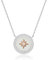 Love Me Chief Silberkette Für Damen 925 mit Anhänger |Halskette aus Silber und Zirkoniumsteinen mit Nordsternsymbol|Silber Kette für Damen|Rosegold Plated Kette Schmuck Geschenk,(C-001-4)