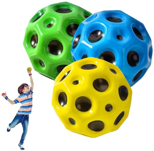 TOTT Astro Jump Ball, Moon Ball Hohe Springender, Moon Balls, High Jumps Gummiball, Hüpfball, Bouncing Ball für Kinder Hohe Bounce Loch Ball