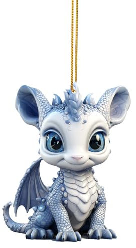 Weihnachtsdeko Drachen Baby Anhänger Anhänger Weihnachten Dackel 2D Acryl Lustige Weihnachtskugel Katze Cute Deko Christmas Ornaments Tree Decorations Weihnachtsbaum Schmukdeko Tannenbaumschmuck