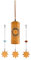Sonic Energy Cosmic Bamboo Chime Sol – Klangspiel Tag, 432 Hz – Für Meditation, Therapie, zur Dekoration – Inkl. Ersatzpendel (CBCSOL)