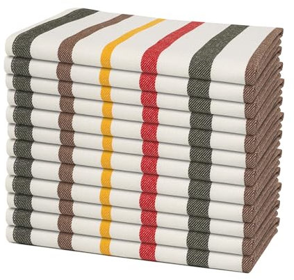 Mehrfarbige Stoffservietten, gestreift