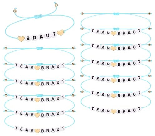 Eyezeeption 12 Stück Blau Jga Armbänder Frauen Team Braut Accessoires Frauen, Junggesellenabschied Jga Deko Bridesmaids Team Bride Armbänder.