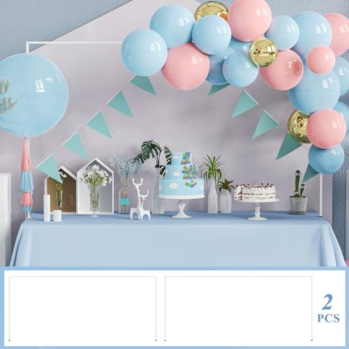 Fomcet Set mit 2 Tisch-Stangen mit Klemmen von 33 bis 107 cm Höhe und 71,1 - 248 cm Länge, verstellbare Tischbogenstütze aus weißem Metall für Hochzeit, Geburtstag
