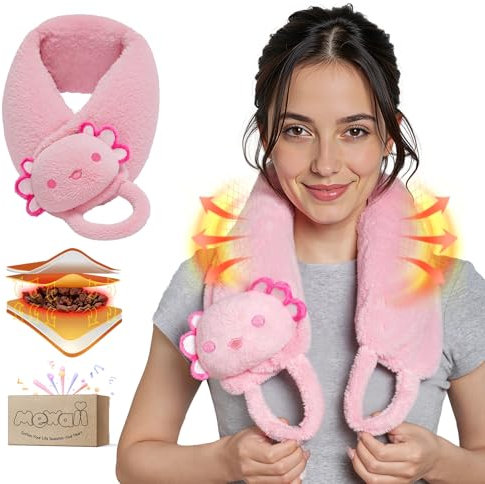 Mewaii Heizkissen für die Mikrowelle für Neck Pillow,Schultern und Rücken,Beheizbares Axolotl Nackenkissen,Schmerzlinderung, Ausgestopftes Geschenk für Mädchen und Frauen