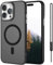 SouliGo Magnetic Case for iPhone 11 Pro Max 6.5”【Compatible with MagSsafe】 Slim Translucent Matte Shockproof Hard PC Cover & Soft TPU Bumper Anti-Scratch Protective Phone Cases with Lanyard - Black