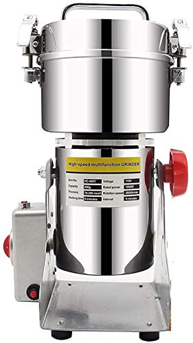 TRJHKMJVV Electric Grain Grinder Grain Mills,Electric Grain Mill Spice Herb Grinder Pulverizer Powder Machine for Spice Herbs Grains Coffee Rice Corn Sesame Soybean Fish Feed Pepper Medicine