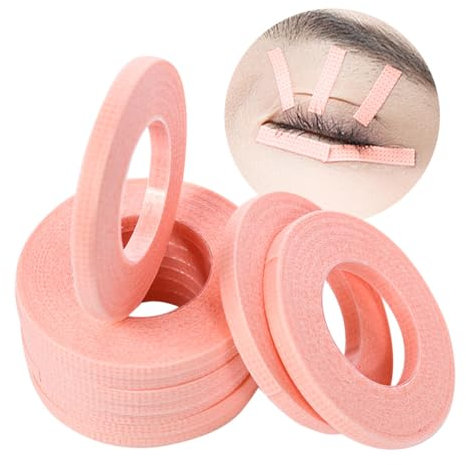 Lunamoon 10 Rollen Wimpern Tape Wimpernverlängerung Band Wimpern Klebeband Isolations Micropore Lash Tape Wimpernband für Wimpernverlängerung(4mm tape*10 pink)