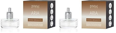 Millefiori Milano Aria FRAGRANZA per DIFFUSORE Elettrico Sandalo BERGAMOTTO (Confezione da 2)