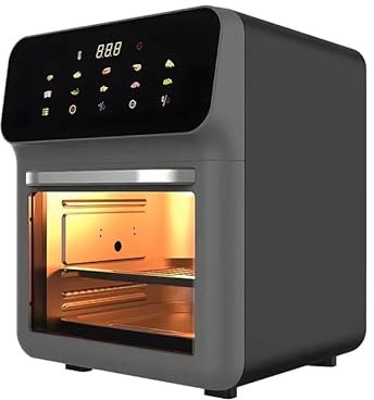Wintem Friggitrice ad Aria Digitale 12L 1800W con 12 Programmi, Forno Air Fryer con Accessori Inclusi e Display Touch | Cottura Sana per Dieta, Frutta e Verdura Senza Olio