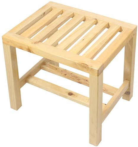CUAJHNPX Dusch-Eckbank, Badesitzhocker aus Holz, Spa-Fußstütze, Rasierhocker, Eckduschhocker für die Innendusche