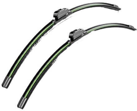 Wischerblatt Für Opel Für Insignia AB 2008-2023 Frontscheibenwischerblätter 2 Stücke Windschutzscheibenfensterzubehör Scheibenwischer Wischblatt(A 2008-2017 Black-Green)