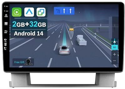 KECONSING 9 Android 14 Autoradio für Opel Astra J/Buick Excelle 2 2009-2017-mit Wireless Apple CarPlay|Android Auto|Mirror Link|GPS Navigation|Bluetooth 5.0|WiFi |USB|Navi|FM+Rückfahrkamera