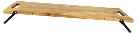 MotiveTech Großes Wurstbrett mit Griffen, Elegantes Serviertablett, Lange Klappbare Beine, Käsebrett Aus Holz für Den Nachmittagstee, L