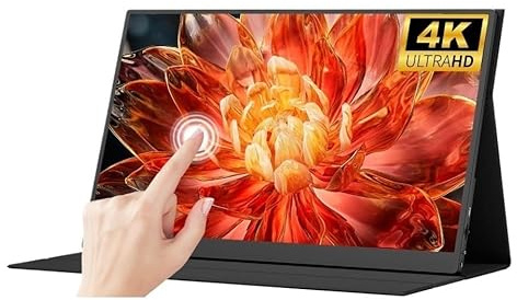 Lijiaxiuyc-101 Externer Bildschirm 4K HD 17,3 Zoll IPS 500 Nits für Handys, Computer und Spielekonsolen, Laptop, Telearbeit