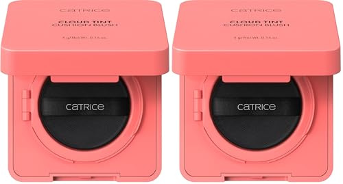 Catrice Trend Drop Cloud Tint Cushion Blush, Rouge, Nr. 010, Orange, feuchtigkeitsspendend, erfrischend, weichzeichnend, natürlich, vegan, ölfrei, ohne Parfüm, ohne Alkohol, 2er Pack (4g)