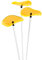 Cazador-del-sol ® - das Original | Lucille | 3 Stück | geschwungener Sonnenstrauß gelb | Durchmesser 8 cm | Höhe 40 cm