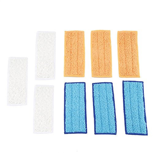 9 Pcs Replacement Microfiber Washable Head Mop Pads Robot Cleaning Brush Spare Parts Fit For Jet 240 241