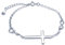 INFINIONLY Klassisch Kreuz Unendlichkeit Symbol Armband, 925 Sterling Silber Armkette, Verstellbar Herz-Armband, Silber, Weihnachten Geburtstag geschenk