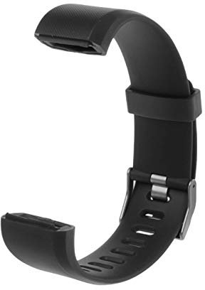 Armband Armband Uhr Ersatzarmband Silikon Uhrenarmband Kompatibel mit ID115 Plus Smart Watch, Schwarz , Wie Gezeigt