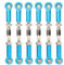 RC Pull Rod, 6Pcs Adjustable Servo Links Tie Rod Aluminum Alloy Turnbuckle Rod Linkage Set for RC Hobby Car Model(Blue)