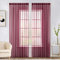 MIULEE Voile Vorhang Transparente Gardine aus Voile Einfarbig Stangendurchzug Transparent Wohnzimmer Luftig Dekoschal für Schlafzimmer 2er Set 160 x 140cm (H x B), Rod Pocket Rot