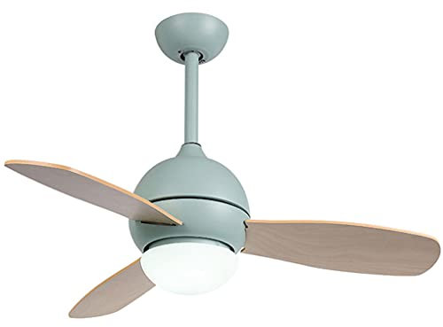 LANMOU Ventilador de Techo con Lámpara y Control Remoto, Madera Ventilador Luz de Techo LED Regulable Silencioso Ventilador Lámpara de Techo para Dormitorio Habitación de Niños Salón,Verde