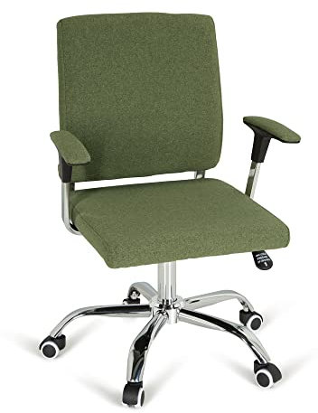 hjh OFFICE 719904 Home-Office Drehstuhl Charles I Stoff Grün Bürostuhl mit Rollen, höhenverstellbar, Wippfunktion
