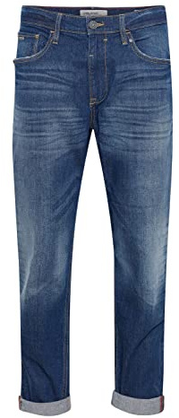 Blend BHThunder Herren Jeanshose Hose Denim Jeans mit Gürtelschlaufen Eingrifftaschen Baumwollmischung Regular fit, Größe:W36/34, Farbe:Denim Dark Blue (200292)