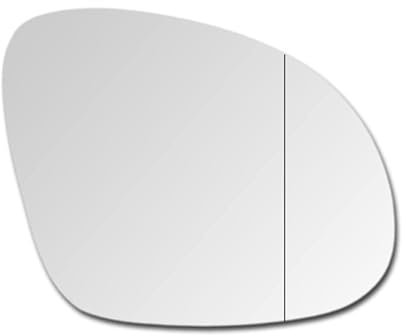 Spiegelglas zum Kleben Ersatzspiegelglas Außenspiegel Rechts Asphärisch passend für SKODA YETI ab 2009