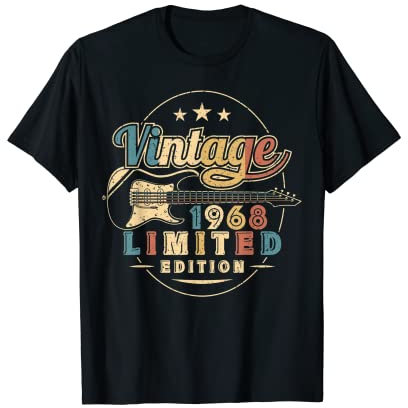 54. Geburtstag Geschenke Gitarre 54 Jahre alt Vintage 1968 T-Shirt
