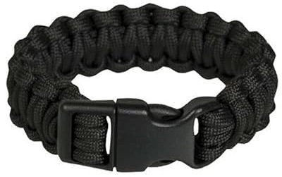 Bracelet de survie en paracorde olive, noir, kaki coyote tan, selon le choix pour l'extérieur, environ 2,20 cm de large, 18 BZW 23 cm de long, corde d'urgence (24,5 cm noir)