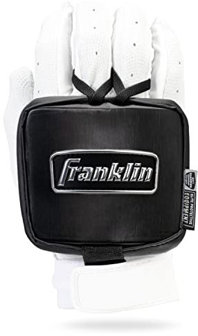 Franklin Sports Baseball-Handschutz – Erwachsenen-schützender Handschutz zum Schlagen – Linke + rechte Treffer – Baseball + Softball Schlaghandschutz für Erwachsene – Schwarz – GX1 LT