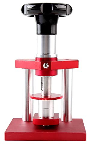 Watch Press,with 20 Dies Pressing Repair 18mm to 50mm Watch Back Case Screw Type Precise Crystal Bezel Watchmaker Watch Repair Tool Watch Press Back Case Closer Screw Type Watchmaker Watch Repair Kit