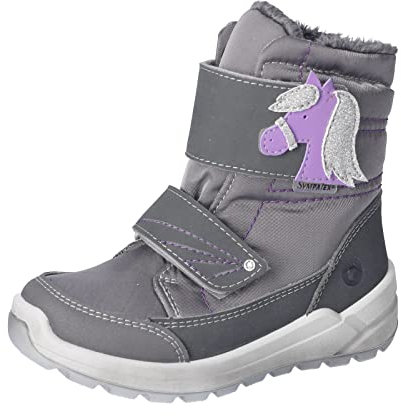 RICOSTA Mädchen Winterstiefel GAREI,Kinder Boots,WMS:Mittel,lose Einlage,Sympatex,waschbar,gefüttert,wasserdicht,warm,Grigio/Patina (460),26 EU