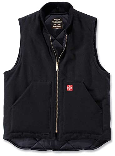 West Coast Choppers Men Vest Heavy Duty, Color:Black