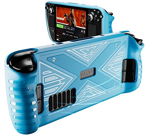 Teyomi Steam Deck Hülle, Steam Deck Case, Silikon Schutzhülle für Steam Deck, TPU Steam Deck Hull, Steam Deck Zubehör - Blau