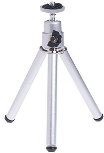 Mking Prerry Mini Professional Laser Level Tripod 1/4 Adapter Level Meter Mobile Phone Two Aluminum Tube Tripod - Metal for Head-Silver