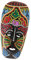 Sharplace Afrikanische Maske Afrikanische Spezialmaske Bunte Punkte Holzdekorationen Wandbehang Afrikanische Wandmasken Afrikanische Maske Wandbehang Dekor für, 10x20CM