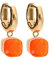 Qudo Firenze Creolen gold farben/Edelstahl beschichtet (orange glow)