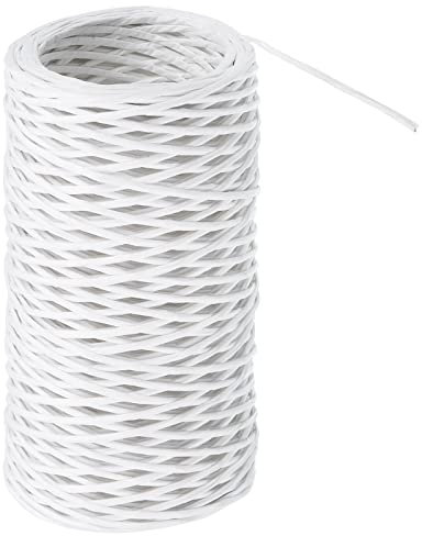 PATIKIL 164 Piedi Floreale Legare Filo Avvolgere Spago 1mm Fiorista Filo Ferro Carta Coperta Vite Avvolgere Filo per Bouquet Fiori Bianco