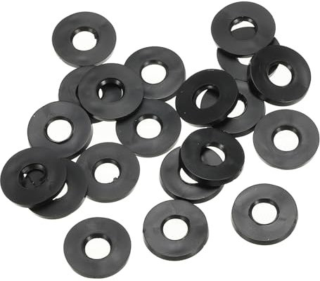 PATIKIL M6 Rubber Flat Washer, 60 Pack 6mm ID 13mm OD 1.6mm Thick Sealing Spacer Gasket Ring for Faucet Pipe Water Hose Fastener Bolt, Black